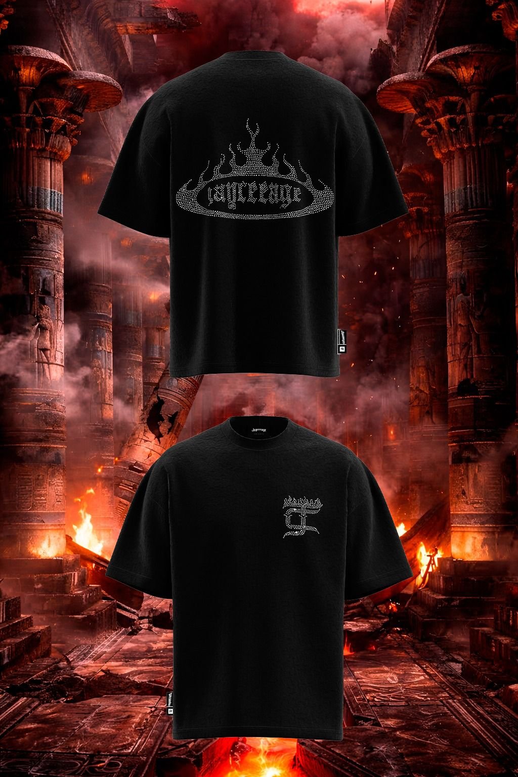 Playera Jayceeage Crystal Flames Tee